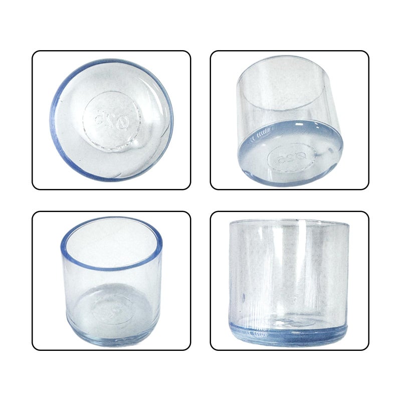 Ainiveiya 25PCS Silicone Chair Leg Floor Protectors - 1-Inch ID Clear Chair Leg Tips, Silicone Furniture Foot Covers for Chairs & Tables, Non-Slip Chair Leg End Caps for Floor Protection - Image 3
